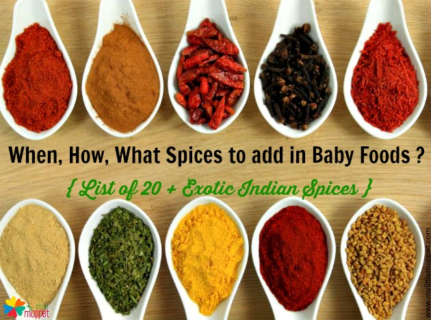 When to add spices in baby food