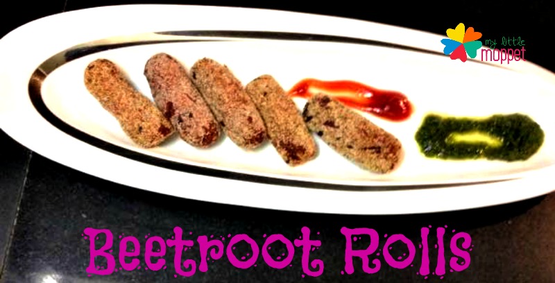 easy evening snacks recipe beetroot rolls