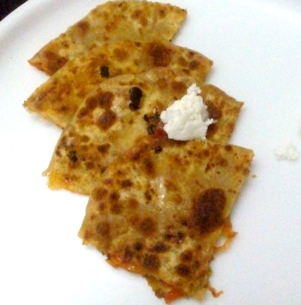 Carrot cheese Paratha Recipe for Kids, easy lunch box recipe
