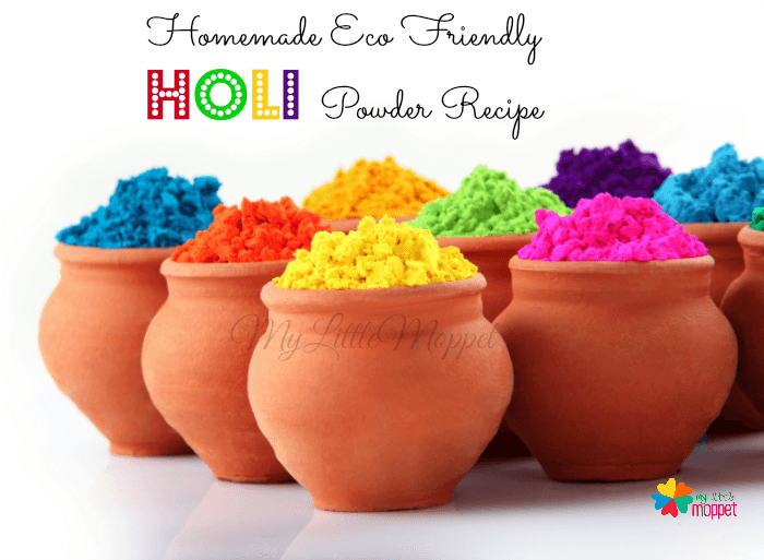 Home made Eco friendly natural holi powder recipe for kids