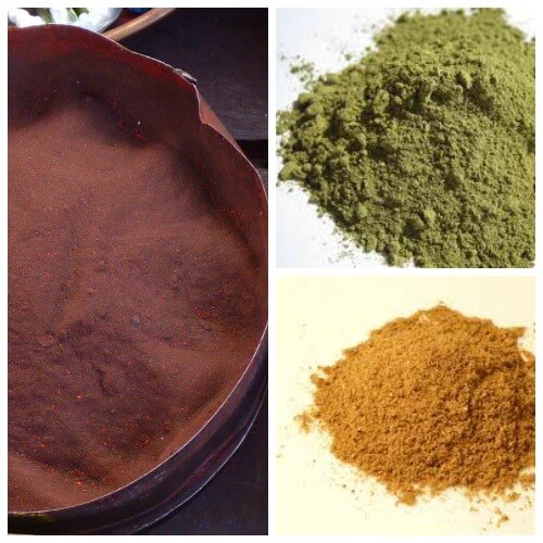 brown color homemade holi powder recipe