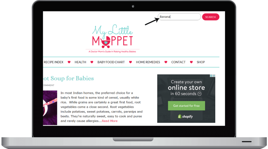 how to search in mylittlemoppet easily
