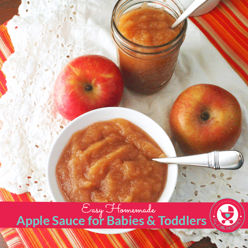 Easy one pot homemade apple sauce recipe for babies