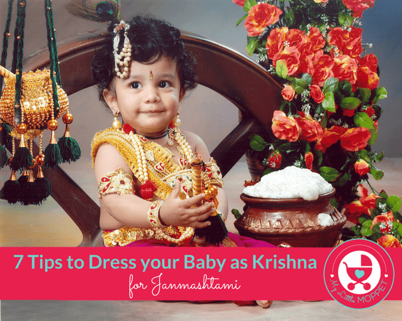 baby in krishna dress