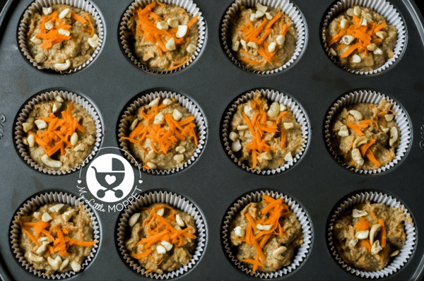 spiced carrot walnut muffins