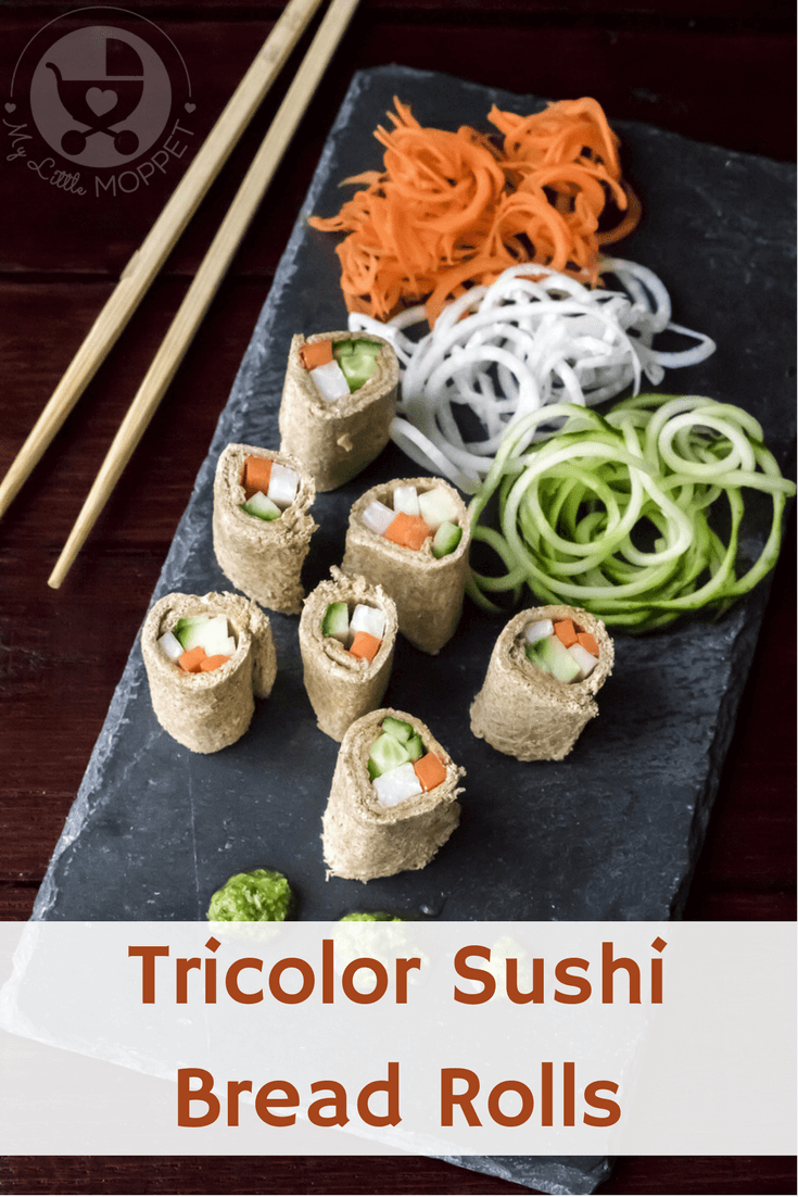 tricolor bread sushi