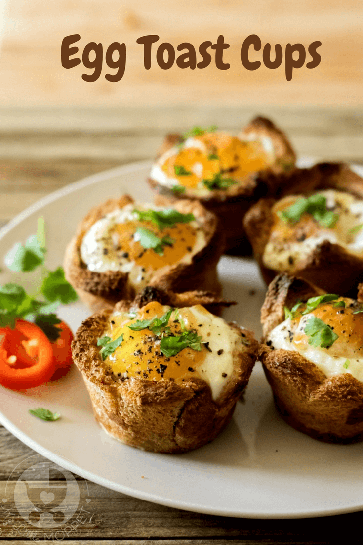 Kids are going to love their morning meal like never before when you serve these fun egg toast cups for breakfast! With veggies and egg, these make for a complete meal!