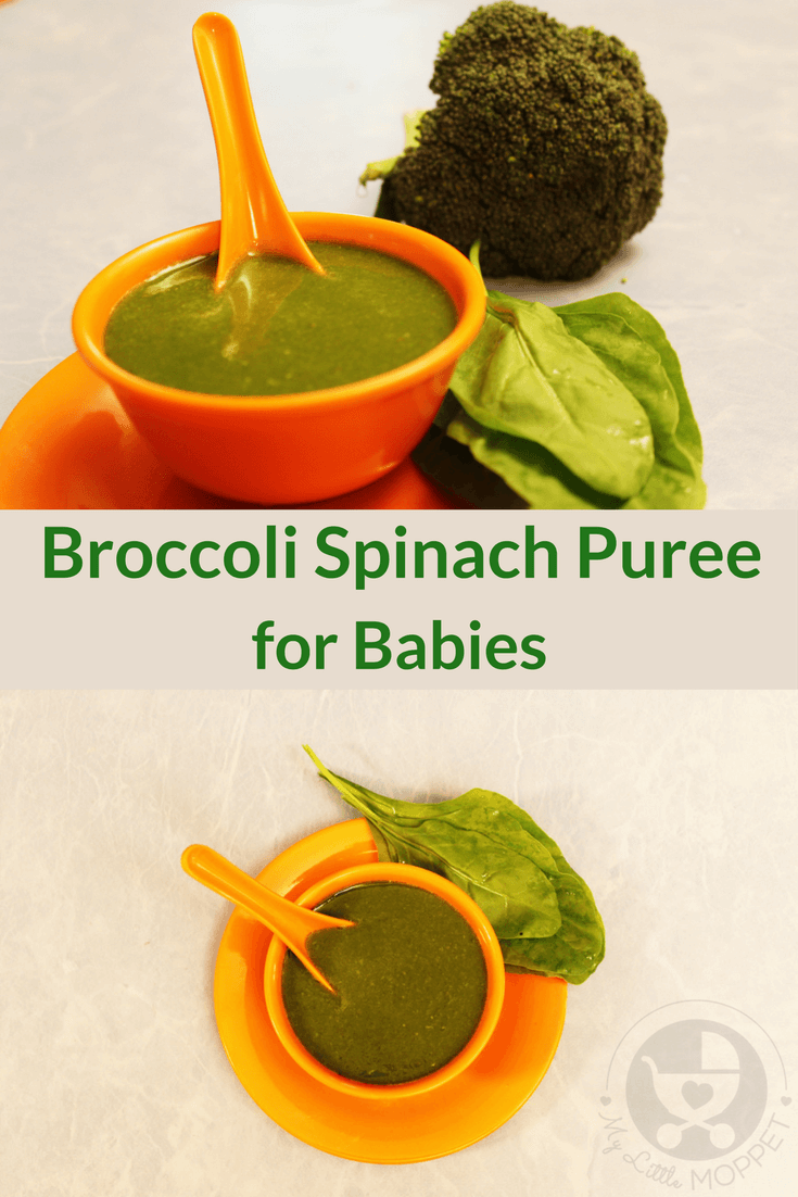 Avoid power struggles over vegetables later by getting your baby used to its taste right from the start! Try out this puree that combines two super foods in one - Broccoli Spinach Puree.