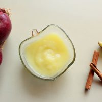 Ready to prepare your baby's first food? Apple puree for baby is an easy to make and yummy first food.