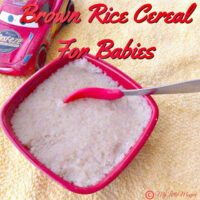 Brown rice cereal for babies 12 1