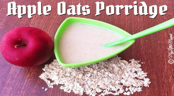 Apple Oats Porridge Recipe for Babies