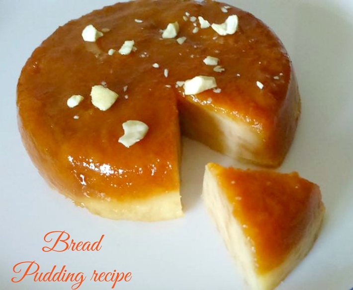 Bread Pudding Recipe {Eggless} 