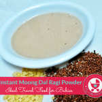 Instant Moongdal Ragi Powder recipe fro travelling with babies