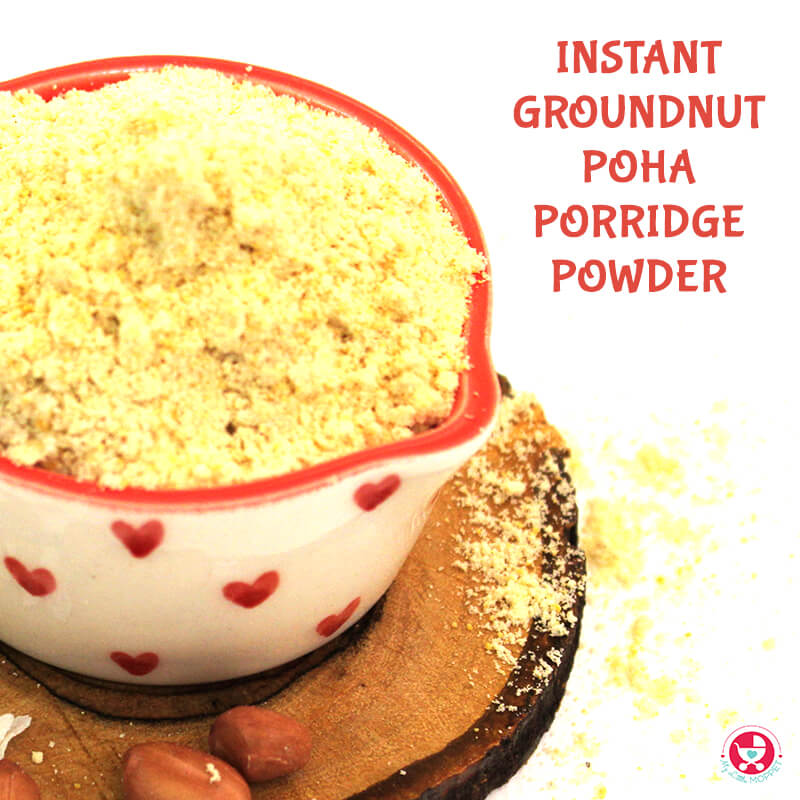 Our Instant Groundnut Poha Porridge Powder has a balance of all important nutrients for your baby - iron, protein, fiber and carbohydrates. Perfect travel recipe!
