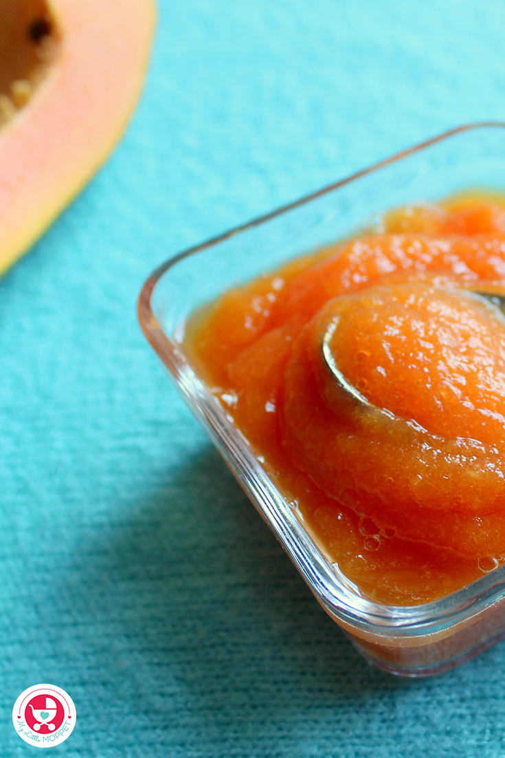 How to make Papaya Puree for Baby ? Papaya is a delicious fruit with many health benefits. . Let's see when and how it can be introduced to babies.