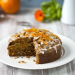whole wheat carrot cake eggless recipe for Babies
