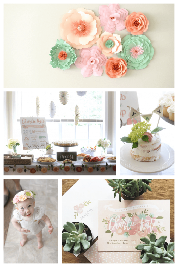 Floral First Birthday Theme for girls
