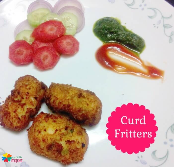 Curd Fritters Recipe for Kids Easy Snacks My Little Moppet