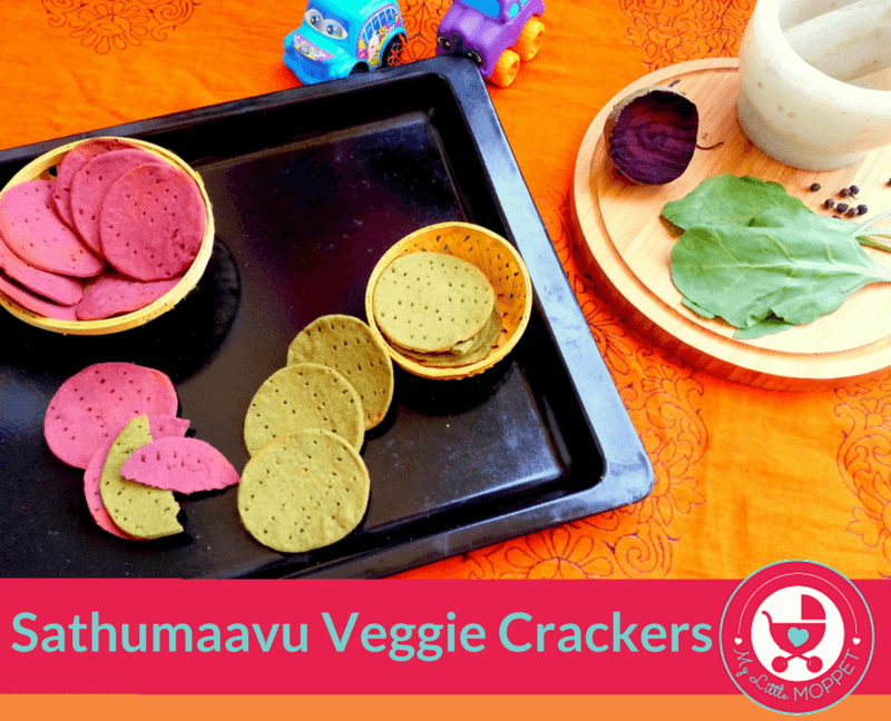 Baked Sathumaavu Veggie Crackers My Little Moppet