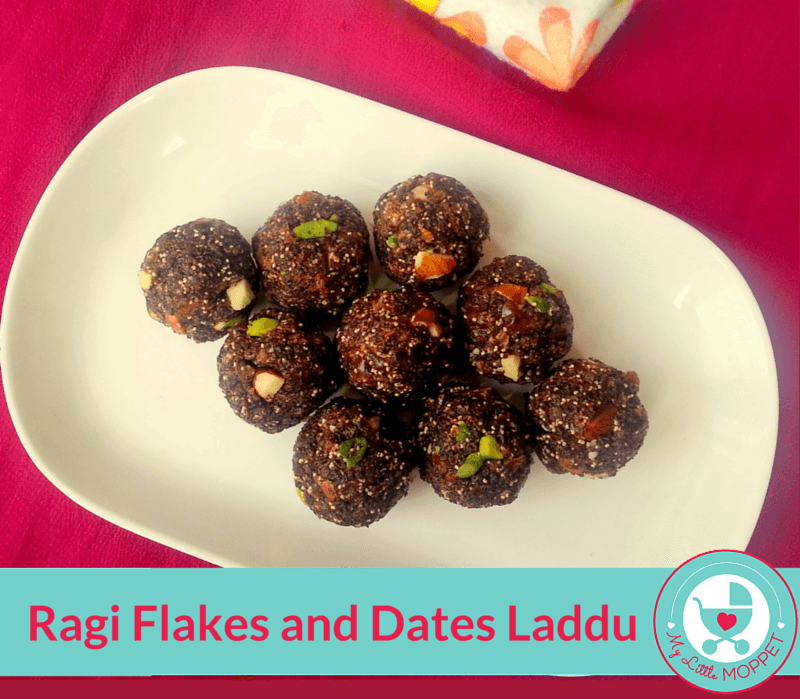 ragi flakes and dates laddu