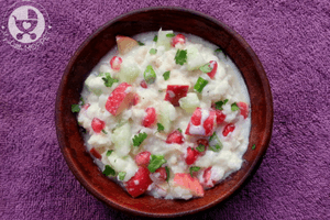 Gopalkala Recipe (Brown Rice Flakes in Yogurt)