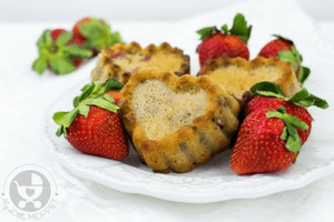 Strawberry Yogurt Muffins for Valentine's Day
