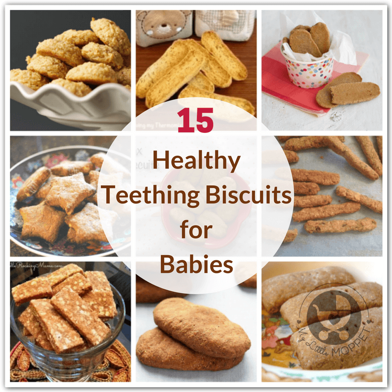 Teething biscuits are a great way to soothe your little one's sore gums! Here are 15 whole grain, healthy Teething Biscuit Recipes for Babies under one.