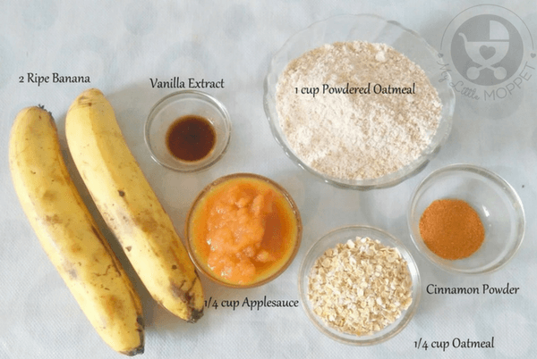 banana oat baby cookies