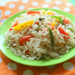 No need to order out anymore when you can make healthy, nutritious and yummy bell pepper fried rice right at home!