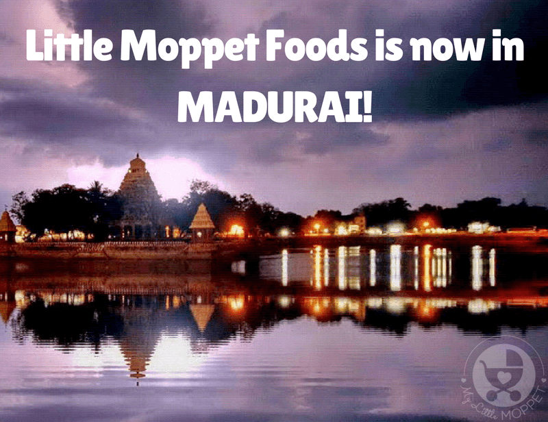 Welcome to the first ever Little Moppet Foods physical baby food store - at Madurai! Get fresh, homemade traditional baby foods for your little one!