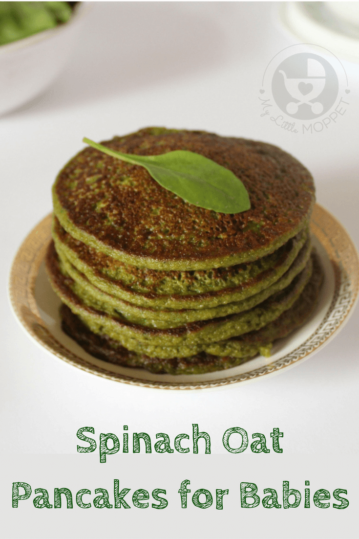 Spinach Oat Pancakes Recipe for Babies