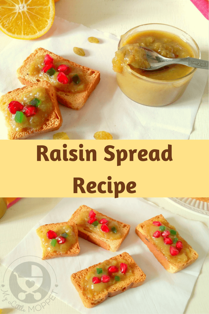 Worried about giving preservative loaded jam to your little one? Don't worry, try this healthy, homemade raisin spread - perfect for babies and toddlers!