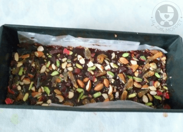 No Bake Brownies with Dry Fruit