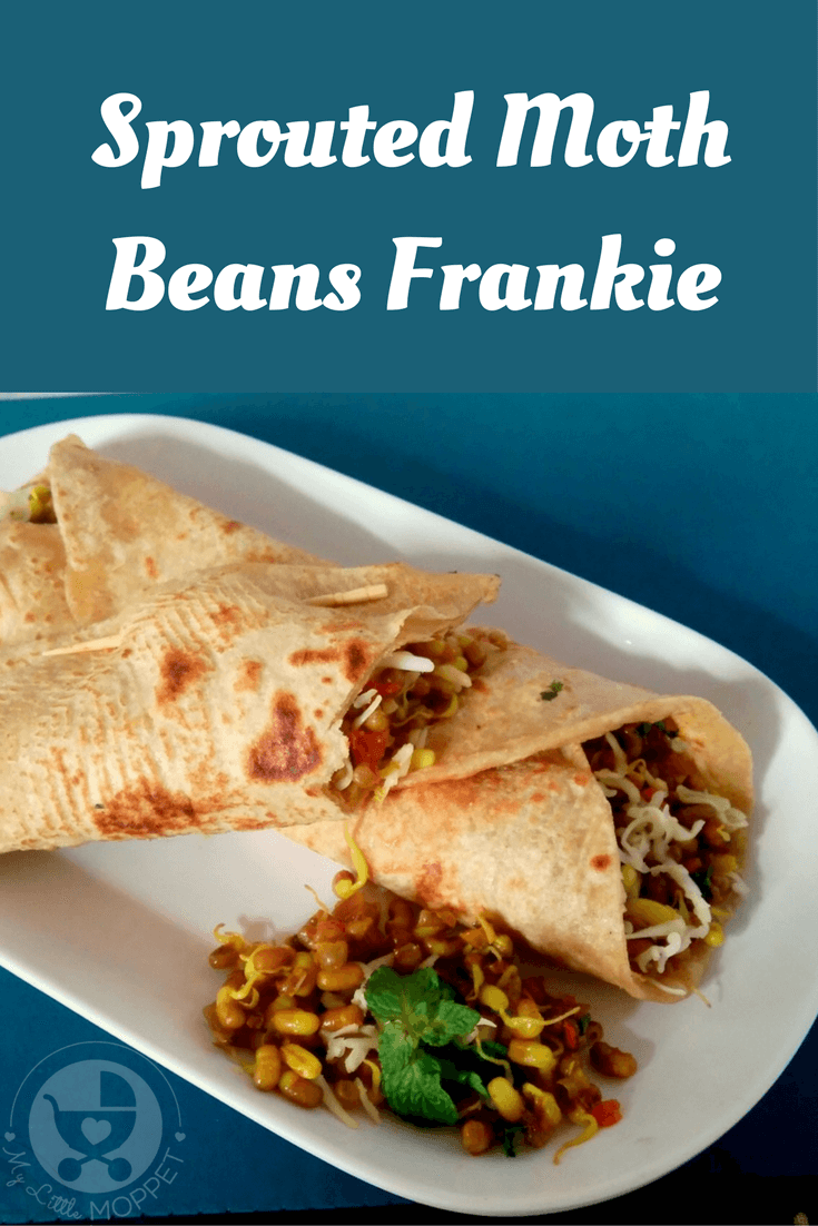 Moth beans or matki are rich in protein, and sprouting the beans makes them more nutritious. Kids are sure to love this yummy Sprouted Moth Bean Frankie!