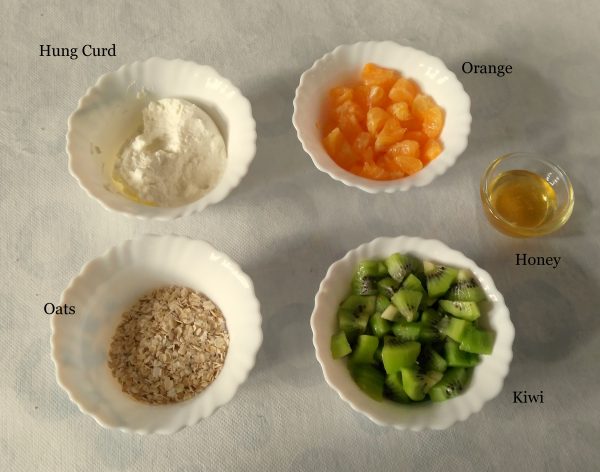 Ingredients for Tricolor fruit parfait