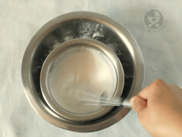 whip up the cream using a whisker