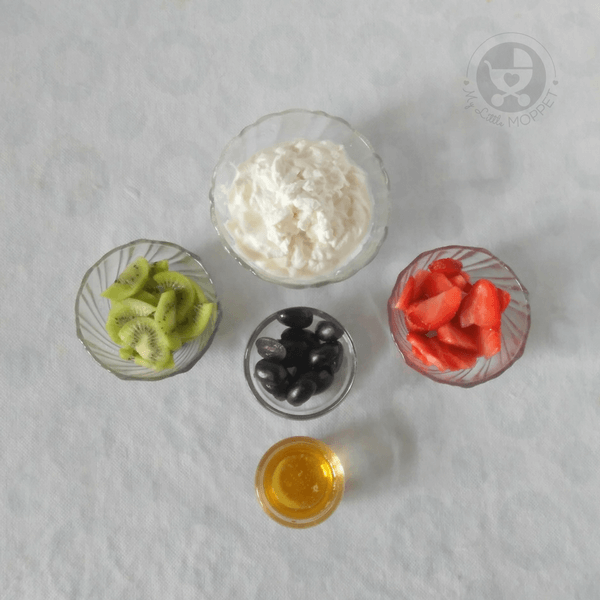 Ingredients required to make frozen yogurt bark
