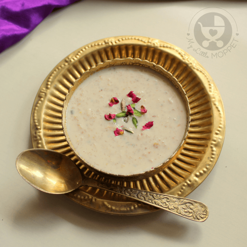 Try out this delicious Gulkand Oats Payasam, filled with lovely flavors of dry fruits and rose petals. Serve warm or chilled - it tastes great either way!