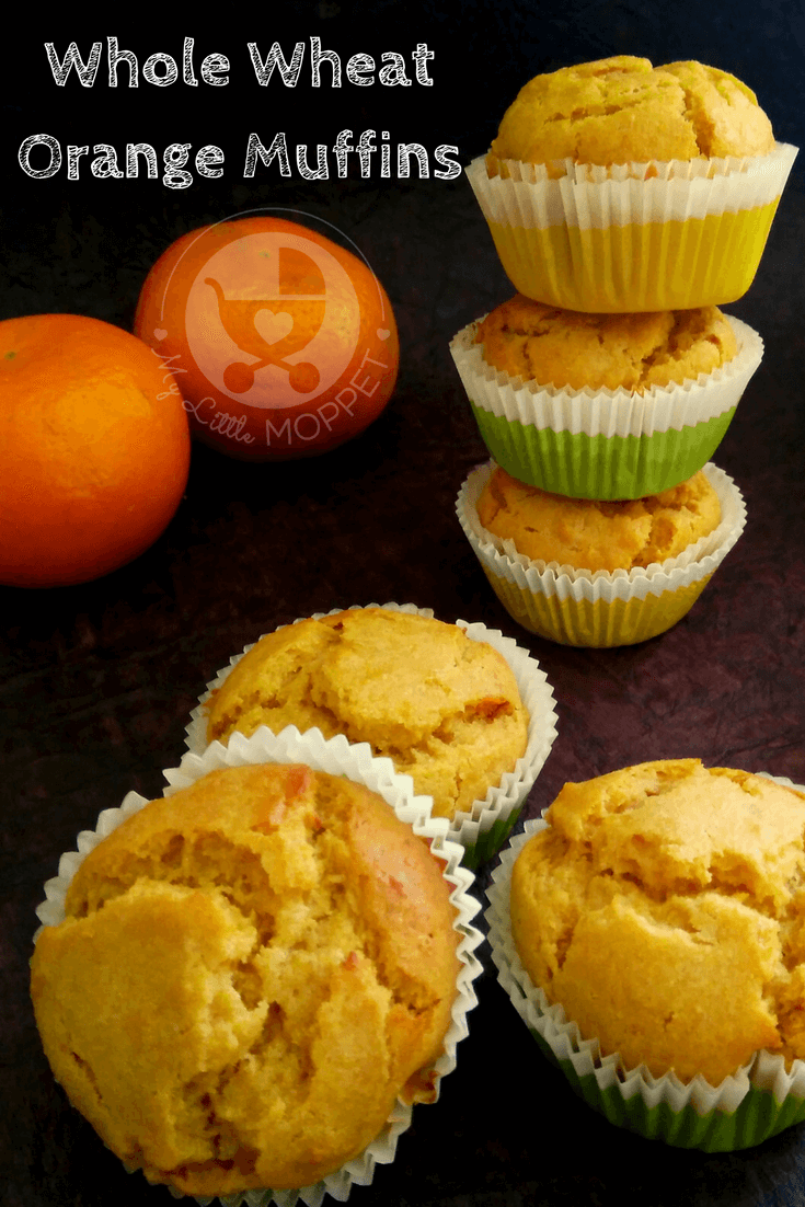 Muffins are super versatile and you can add any fruit to them. Think beyond bananas & try these whole wheat orange muffins, filled with a lovely citrusy flavor.