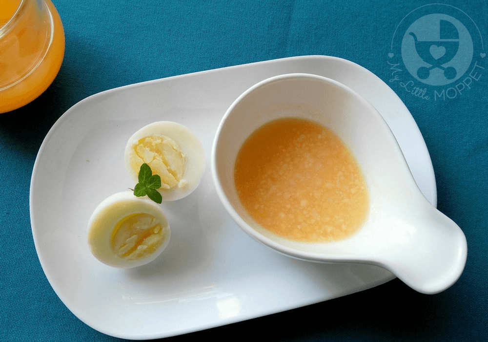 Egg Yolk Mash With Orange Juice for Babies