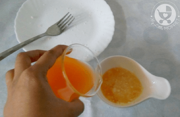 Egg Yolk Mash with Orange Juice