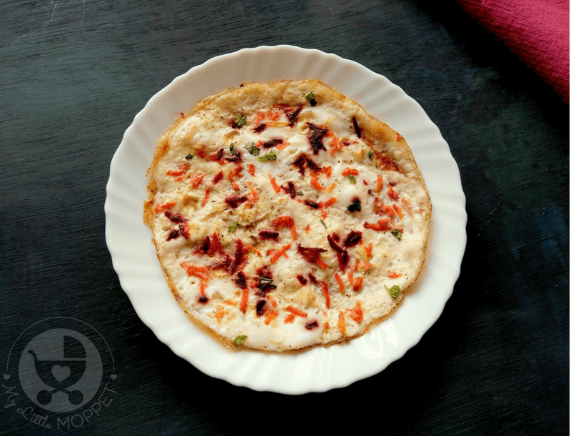 Egg Yolk Vegetable Omelette for Babies