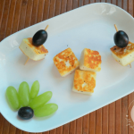 Paneer makes a great finger food for babies over 8 months, and this pan fried paneer cubes recipe is a nice snack for babies and toddlers!