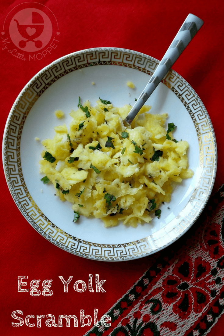 Change up the same old boiled egg yolk by making this egg yolk scramble for babies! Your baby will love the different textures and flavors of this dish!