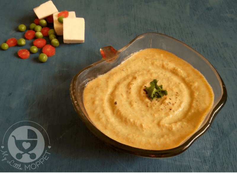 This paneer vegetable puree will give your baby the exact nutrients he needs, with lots of protein, calcium and vitamins that he needs to grow strong and healthy!