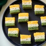 Spongy and delicious tricolor dhokla, with a patriotic touch. This recipe is simple to make and kids will love to carry this in their lunch box for sure.