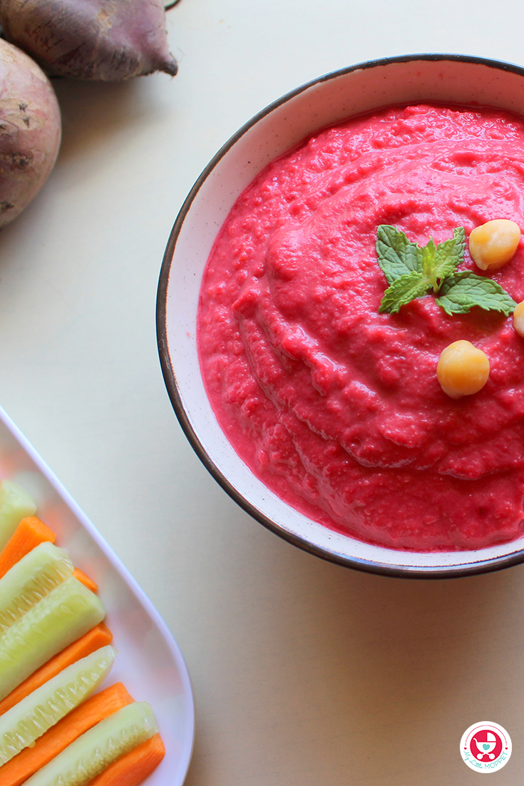This beetroot chickpea puree is full of antioxidants, vitamins, fiber, protein and healthy bacteria - everything necessary for your baby to grow strong and healthy!
