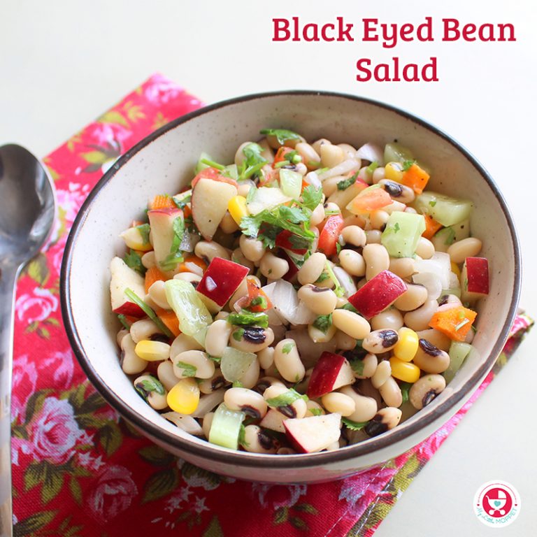 Healthy and Colorful Black Eyed Beans Salad