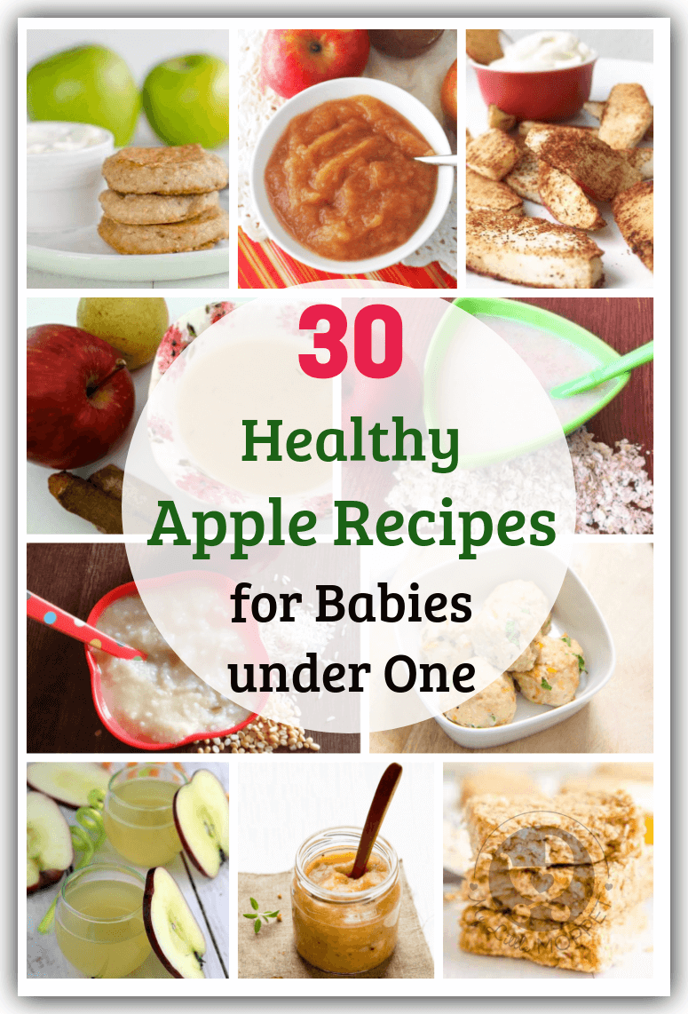 Babies can't munch on apples, but they can still enjoy the taste and health benefits with these healthy apple recipes for babies under one year of age.