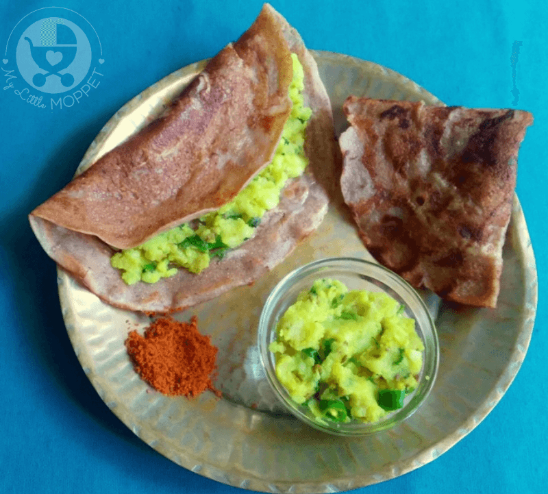 Stuffed Water Chestnut Dosa